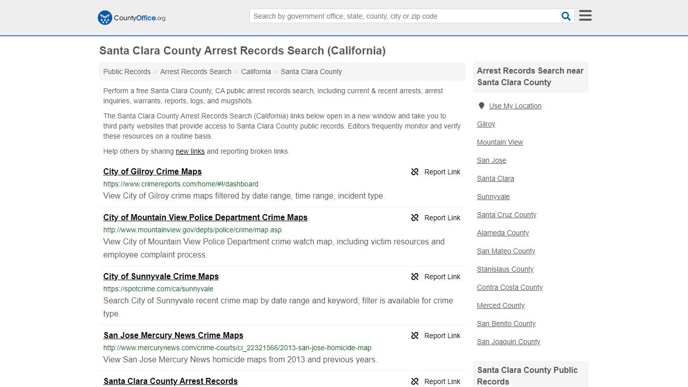 Arrest Records Search - Santa Clara County, CA (Arrests ...